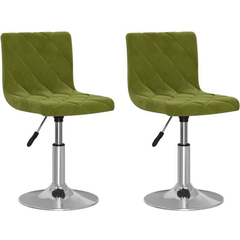 

vidaXL Sillas de comedor giratorias 2 unidades terciopelo verde claro - Verde