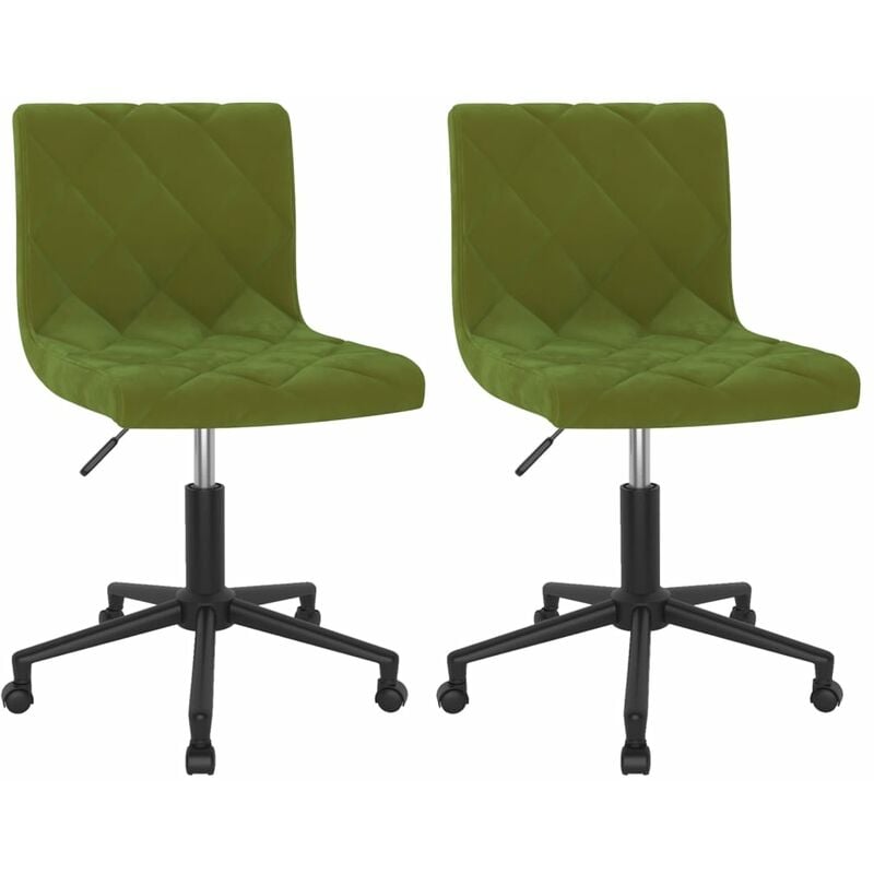 

vidaXL Sillas de comedor giratorias 2 unidades terciopelo verde claro - Verde