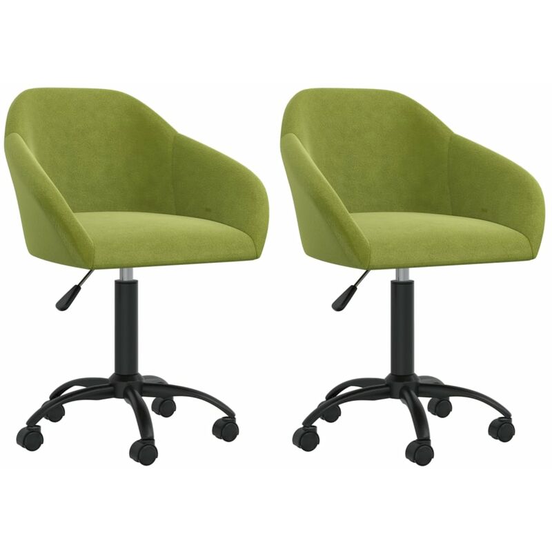 

vidaXL Sillas de comedor giratorias 2 unidades terciopelo verde claro - Verde