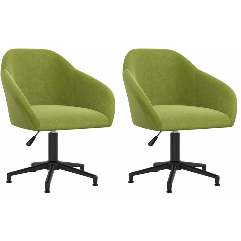 

vidaXL Sillas de comedor giratorias 2 unidades terciopelo verde claro - Verde