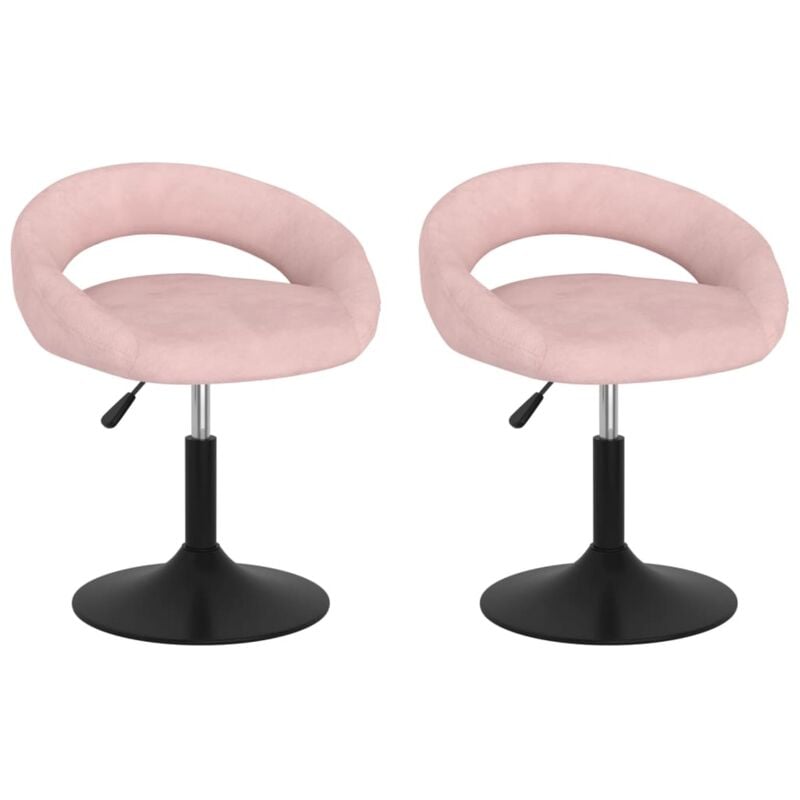 

vidaXL Sillas de comedor giratorias de terciopelo 2 uds rosa - Rosa