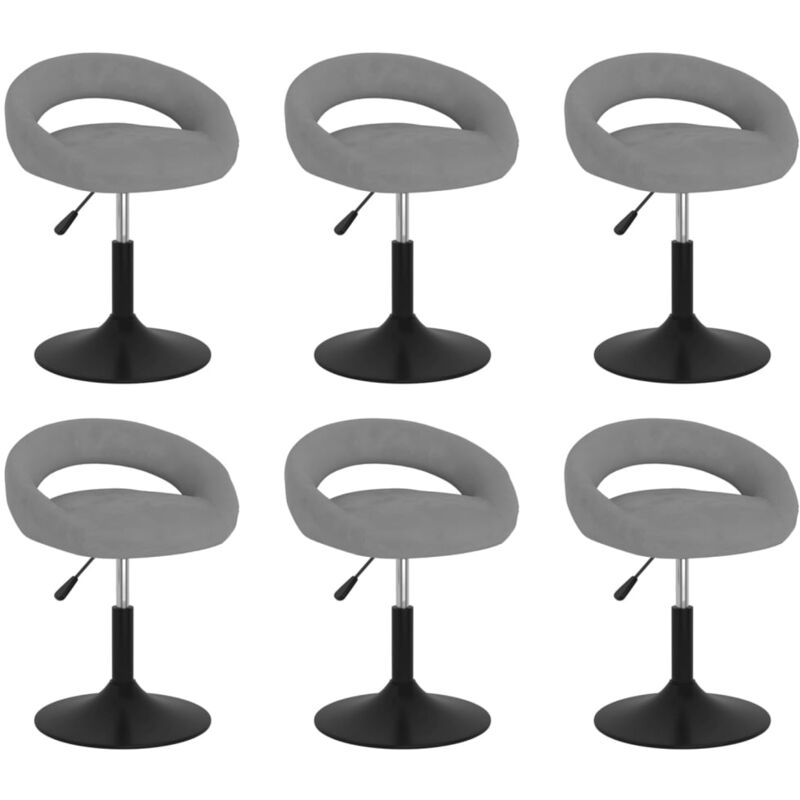 

Sillas de comedor giratorias de terciopelo 6 uds gris - Gris - Vidaxl