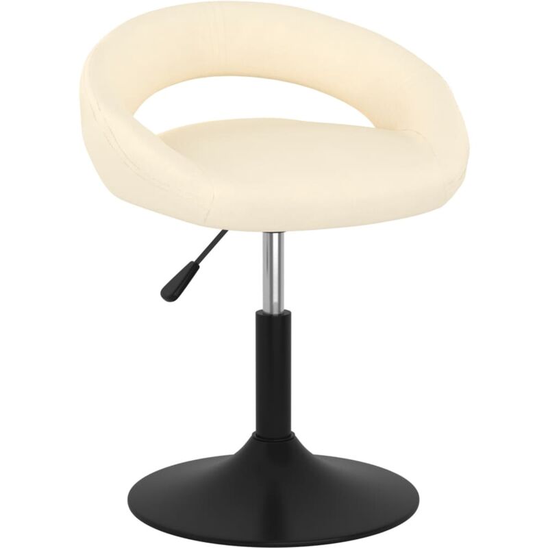 

Silla de comedor giratoria de terciopelo crema - Crema - Vidaxl