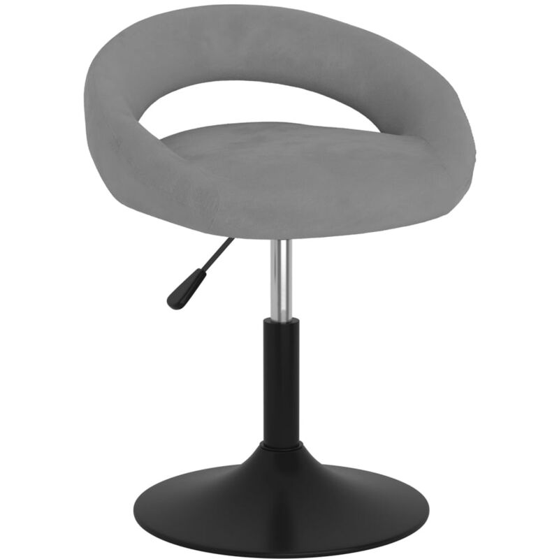

Silla de comedor giratoria de terciopelo gris - Gris - Vidaxl
