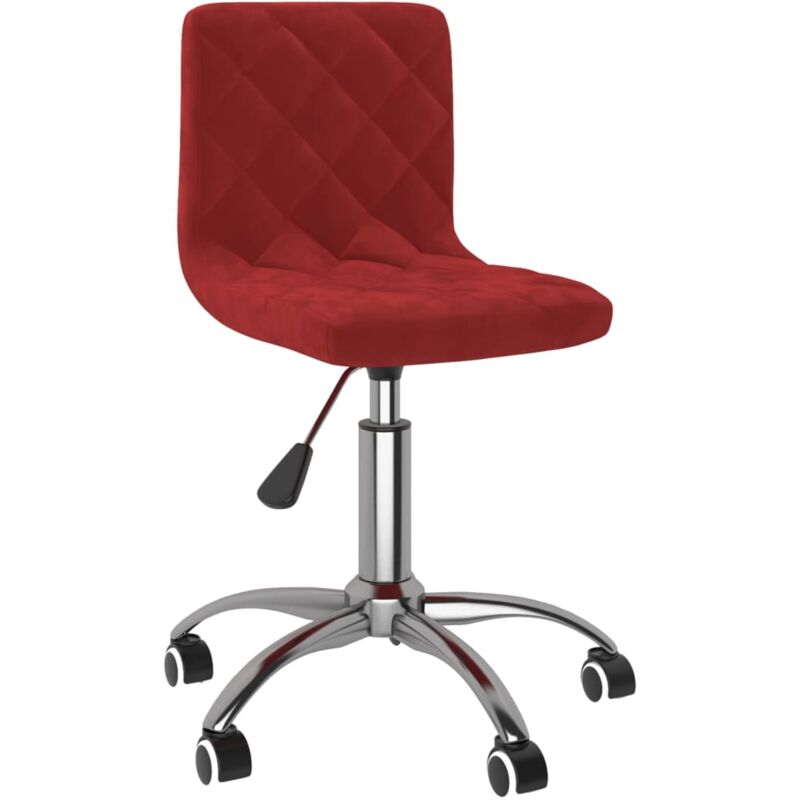 

Silla de comedor giratoria de terciopelo rojo tinto - Rojo - Vidaxl