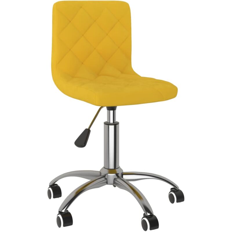 

Silla de comedor giratoria de terciopelo amarillo mostaza - Amarillo - Vidaxl