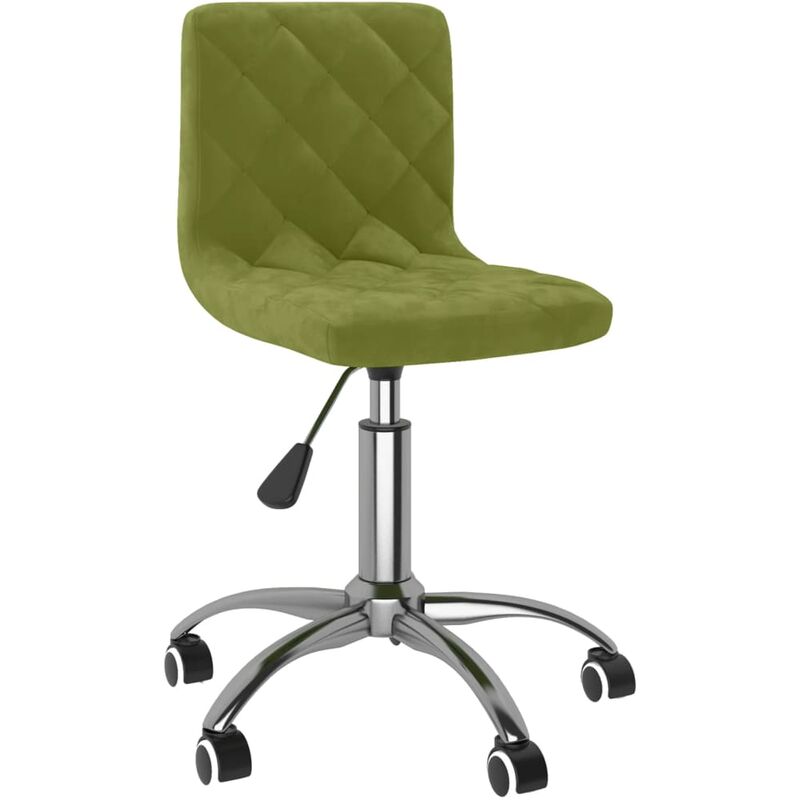 

Silla de comedor giratoria de terciopelo verde claro - Verde - Vidaxl