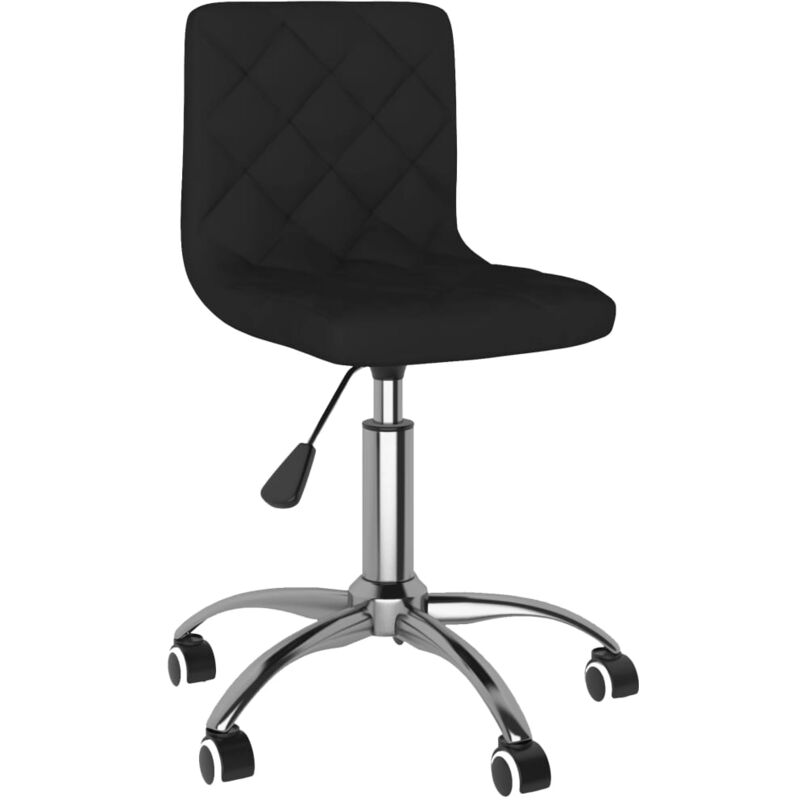 

Silla de comedor giratoria de terciopelo negro - Negro - Vidaxl