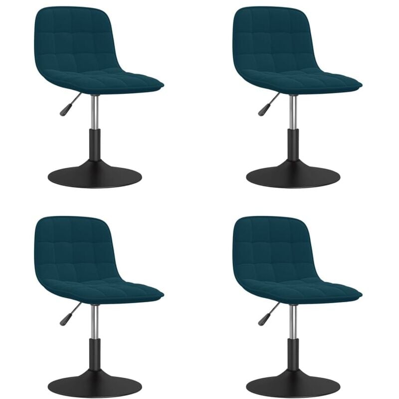 

vidaXL Sillas de comedor giratorias 4 uds terciopelo azul - Azul