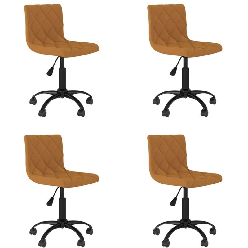 

vidaXL Sillas de comedor giratorias 4 uds terciopelo marrón - Marrón