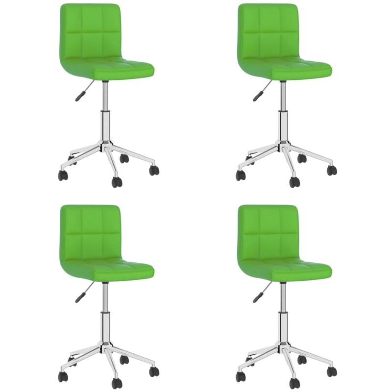 

vidaXL Sillas de comedor giratorias 4 unidades cuero sintético verde - Verde