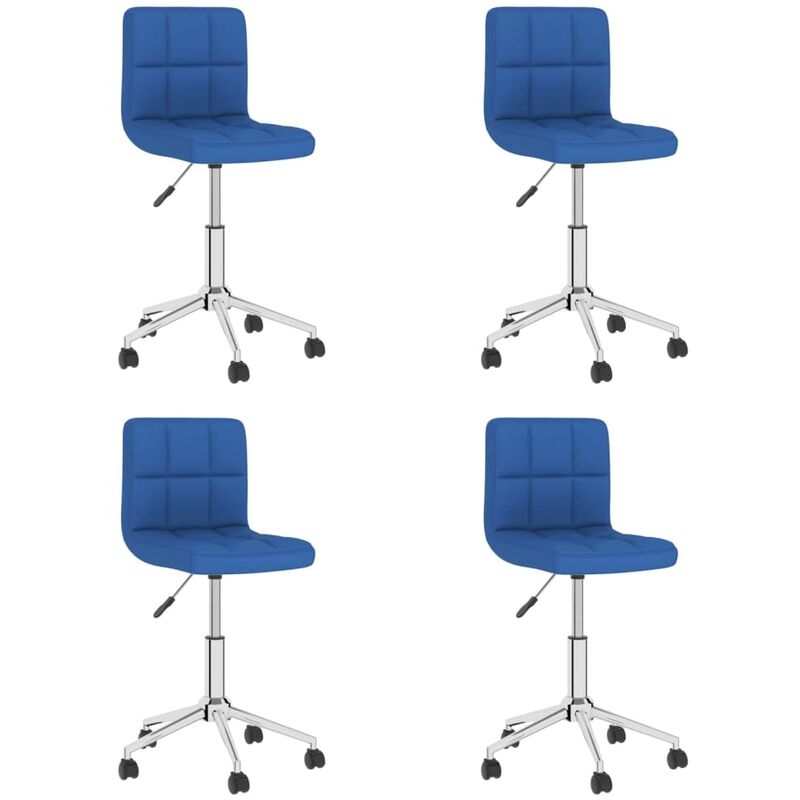 

Sillas de comedor giratorias 4 unidades tela azul - Azul - Vidaxl