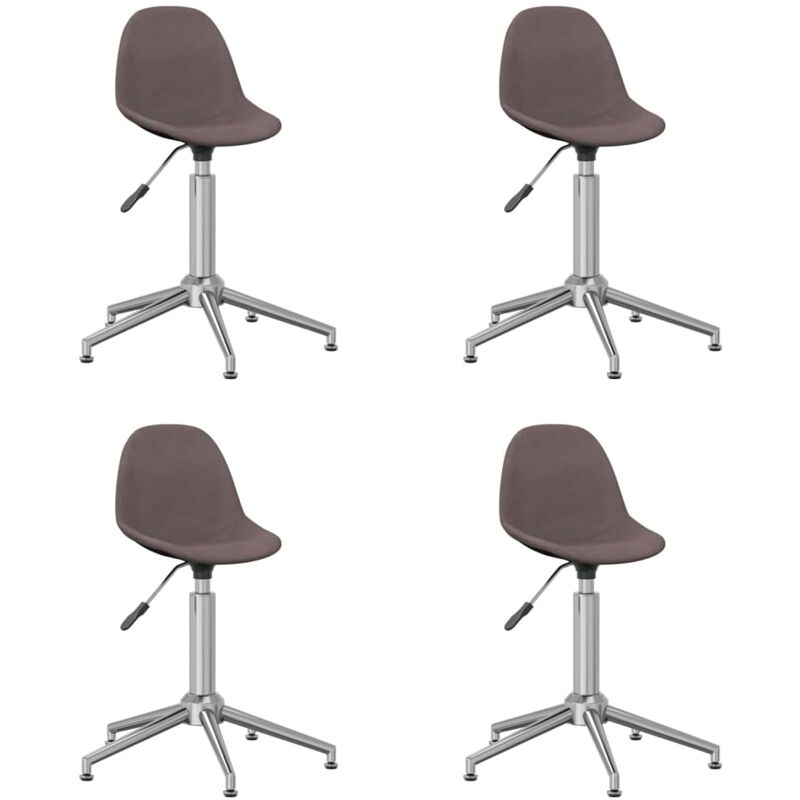 

vidaXL Sillas de comedor giratorias 4 unidades tela gris taupe - Gris Topo