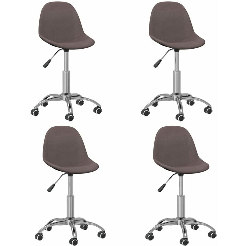 

vidaXL Sillas de comedor giratorias 4 unidades tela gris taupe - Gris Topo