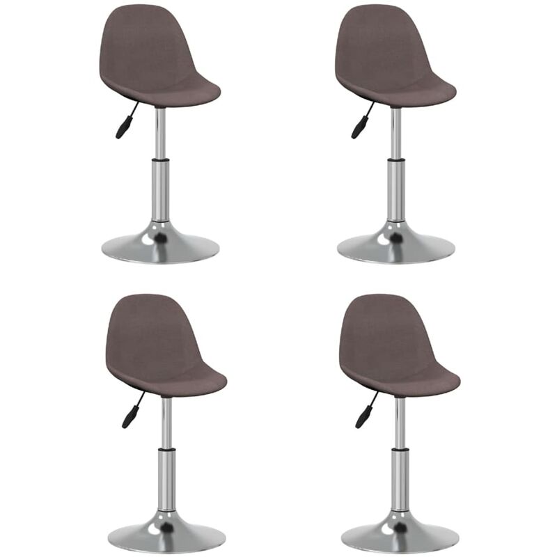 

vidaXL Sillas de comedor giratorias 4 unidades tela gris taupe - Gris Topo