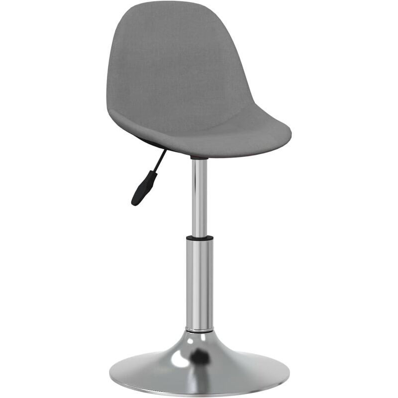

Silla de comedor giratoria de tela gris claro - Gris - Vidaxl