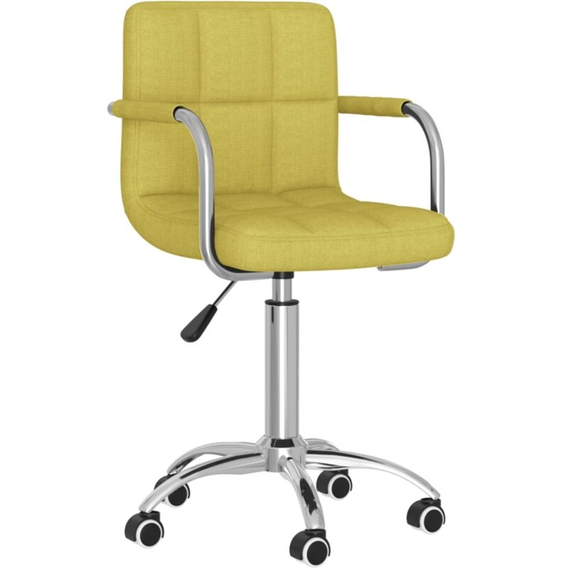 

vidaXL Silla de comedor giratoria tela verde - Verde