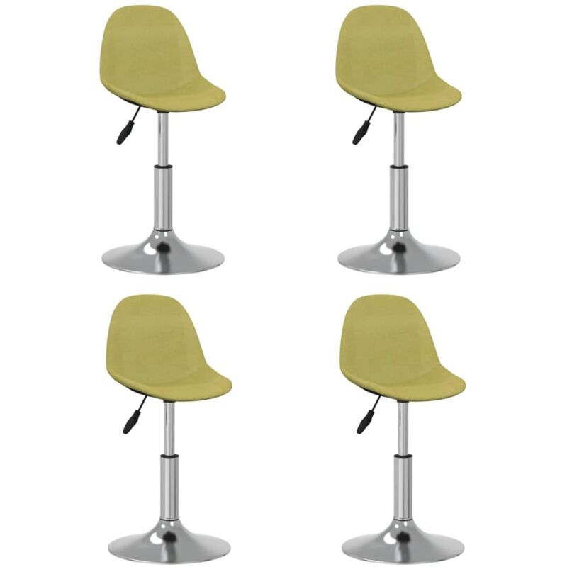 

vidaXL Sillas de comedor giratorias 4 unidades tela verde - Verde