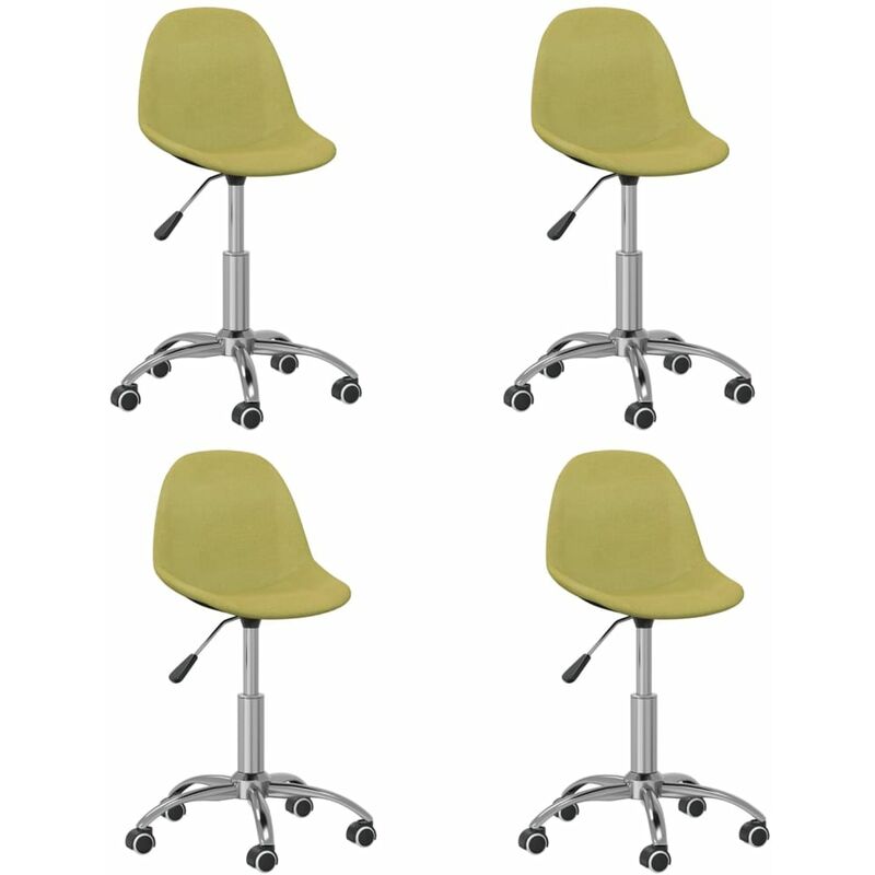 

vidaXL Sillas de comedor giratorias 4 unidades tela verde - Verde