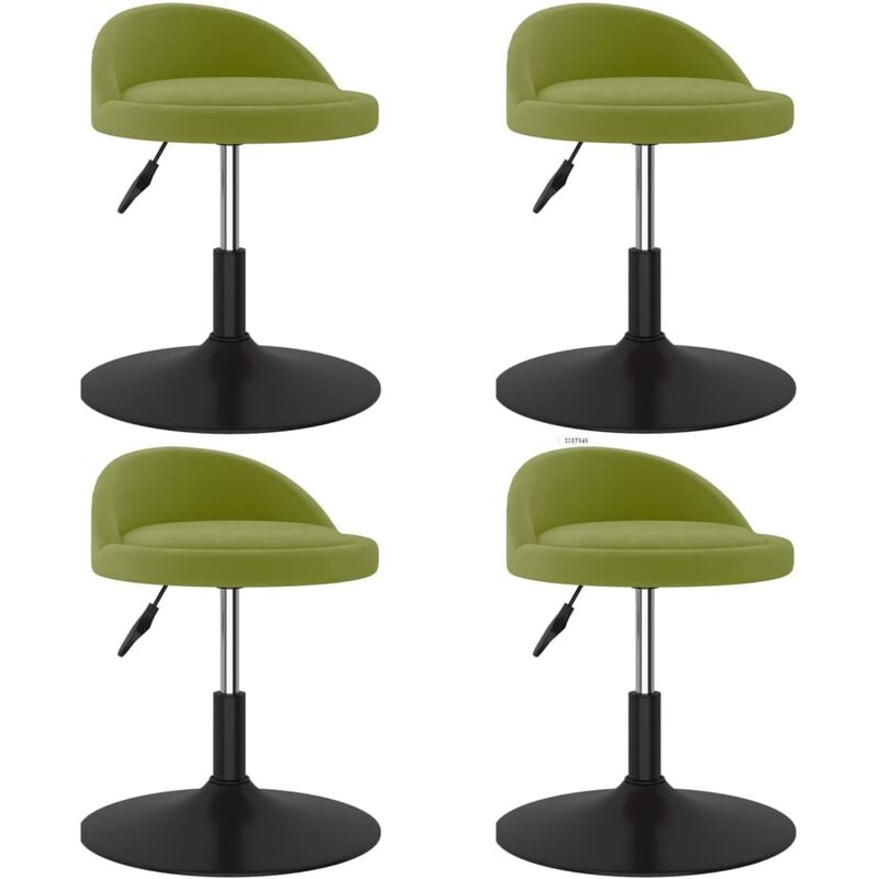 

vidaXL Sillas de comedor giratorias 4 unidades terciopelo verde claro - Verde