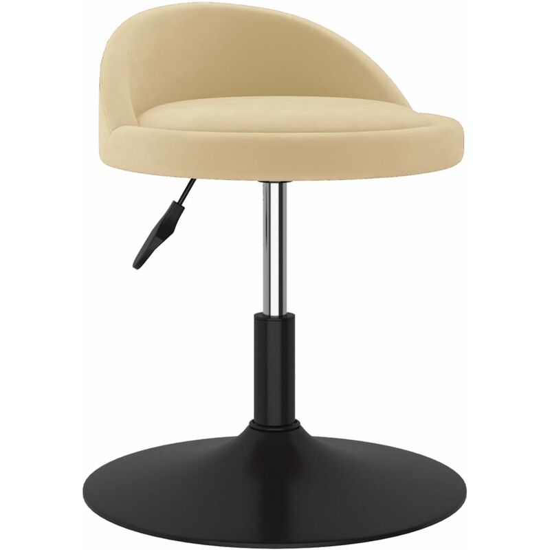 

Silla de comedor giratoria de terciopelo crema - Crema - Vidaxl