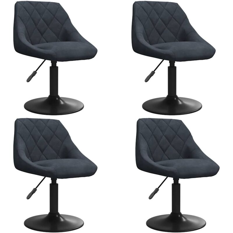 

vidaXL Sillas de comedor giratorias 4 unidades terciopelo gris oscuro - Gris