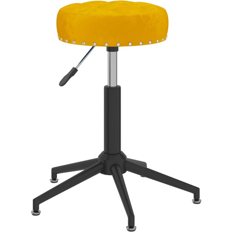 

vidaXL Silla de comedor giratoria de terciopelo amarillo mostaza - Amarillo