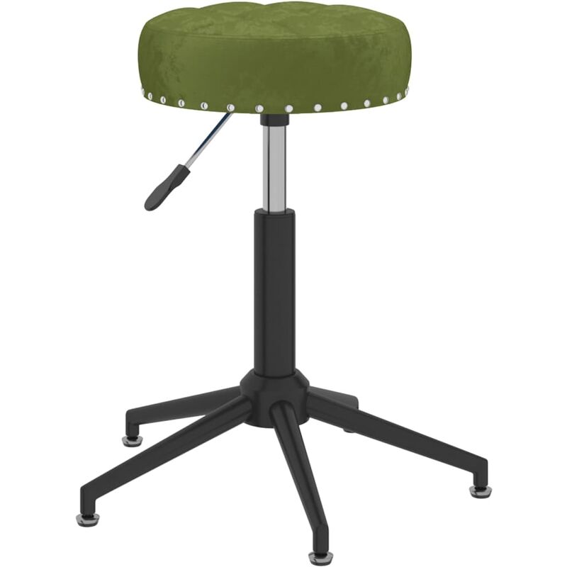 

vidaXL Silla de comedor giratoria de terciopelo verde claro - Verde