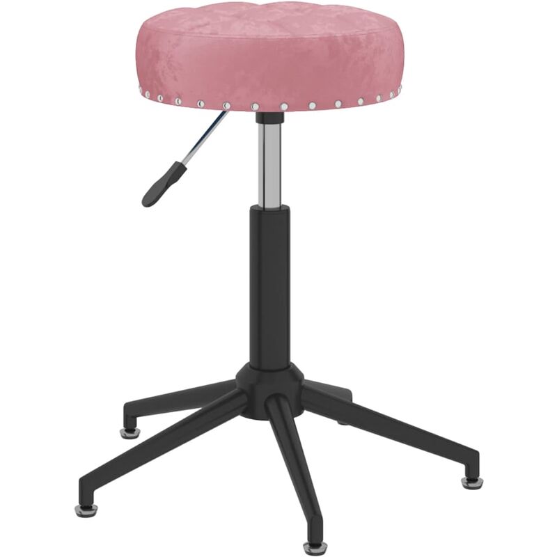 

vidaXL Silla de comedor giratoria de terciopelo rosa - Rosa