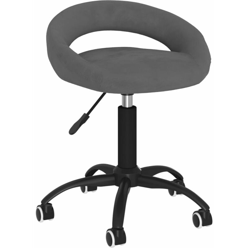 

Silla de comedor giratoria de terciopelo gris oscuro - Gris - Vidaxl
