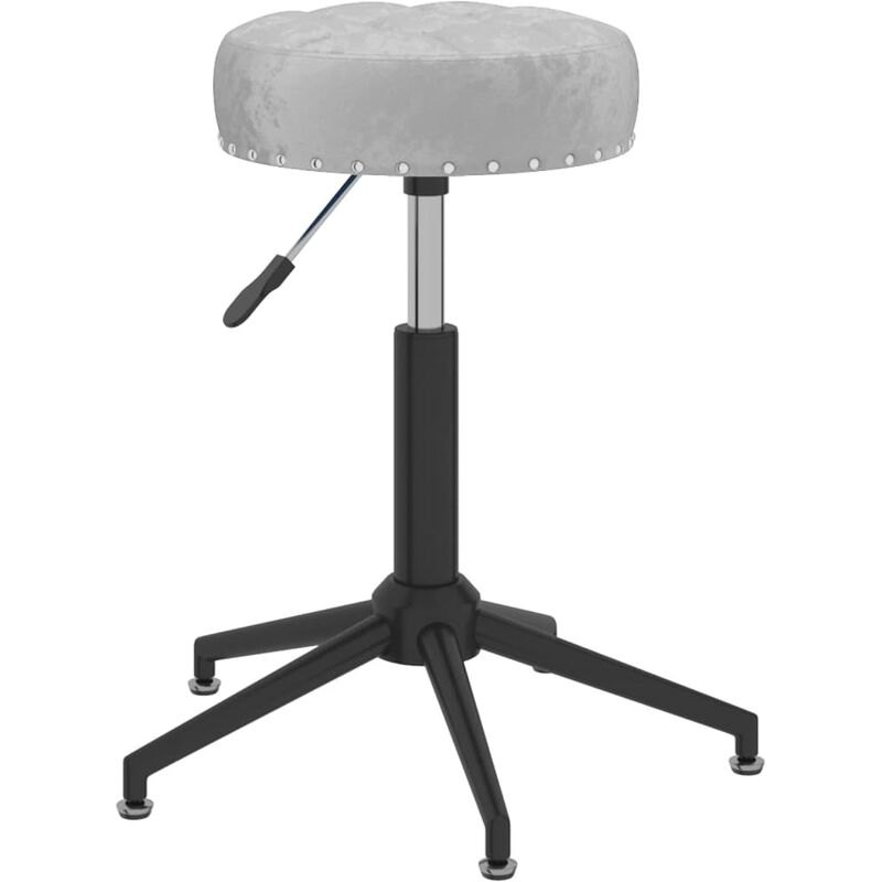 

vidaXL Silla de comedor giratoria de terciopelo gris - Gris