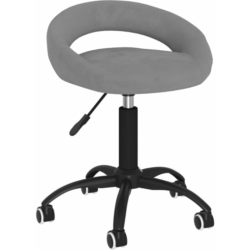 

Silla de comedor giratoria de terciopelo gris - Gris - Vidaxl