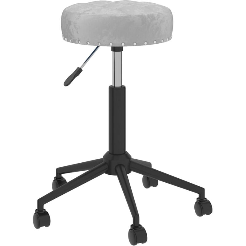 

vidaXL Silla de comedor giratoria de terciopelo gris - Gris