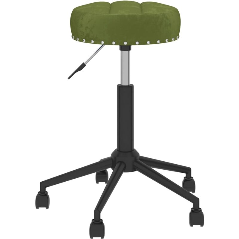 

vidaXL Silla de comedor giratoria de terciopelo verde claro - Verde