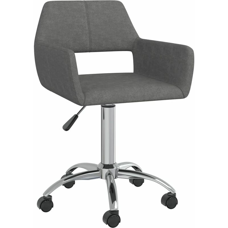 

vidaXL Sillas de comedor giratorias 6 unidades tela gris oscuro - Gris