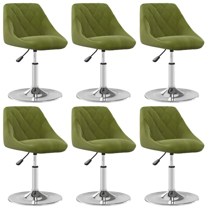 

Sillas de comedor giratorias 6 unidades terciopelo verde claro - Verde - Vidaxl