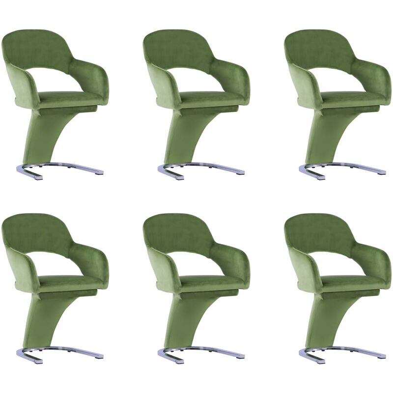 

Sillas de Comedor Terciopelo 6 Unidades Verde - Verde - Vidaxl