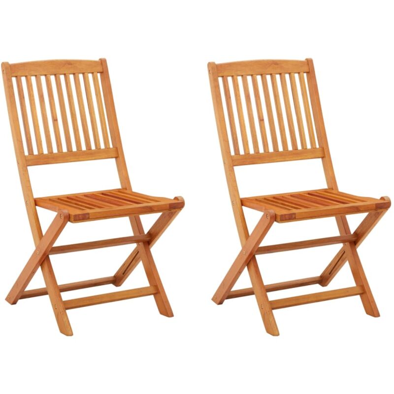

Sillas de jardín plegables 2 pzas madera maciza de eucalipto - Marrón - Vidaxl