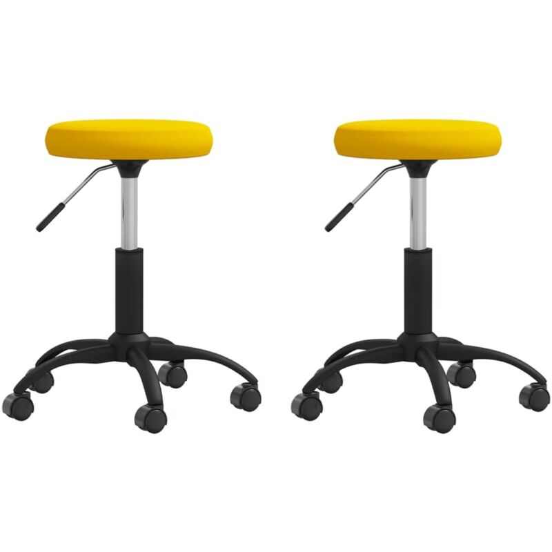 

Sillas de comedor 2 unidades terciopelo amarillo mostaza - Amarillo - Vidaxl