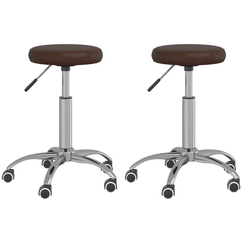 

vidaXL Sillas de comedor 2 unidades cuero sintético marrón - Marrón