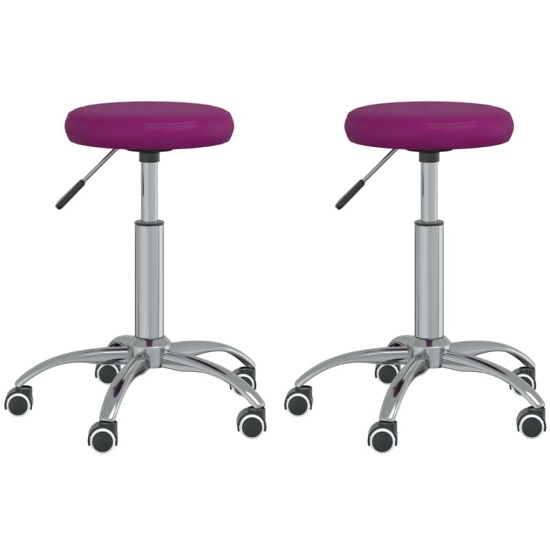 

vidaXL Sillas de comedor 2 unidades cuero sintético morado - Púrpura