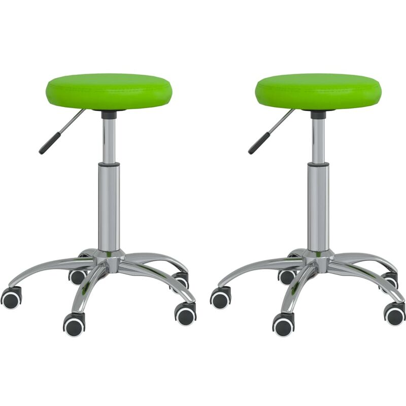 

vidaXL Sillas de comedor 2 unidades cuero sintético verde - Verde