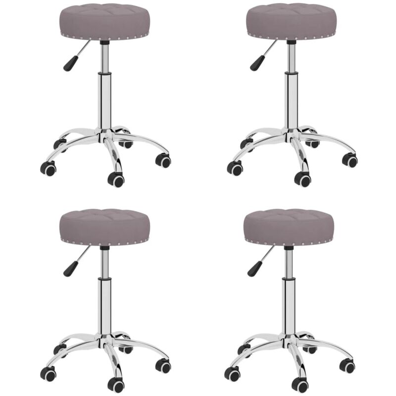 

vidaXL Sillas de comedor giratorias tela 4 unidades color gris taupe - Gris Topo