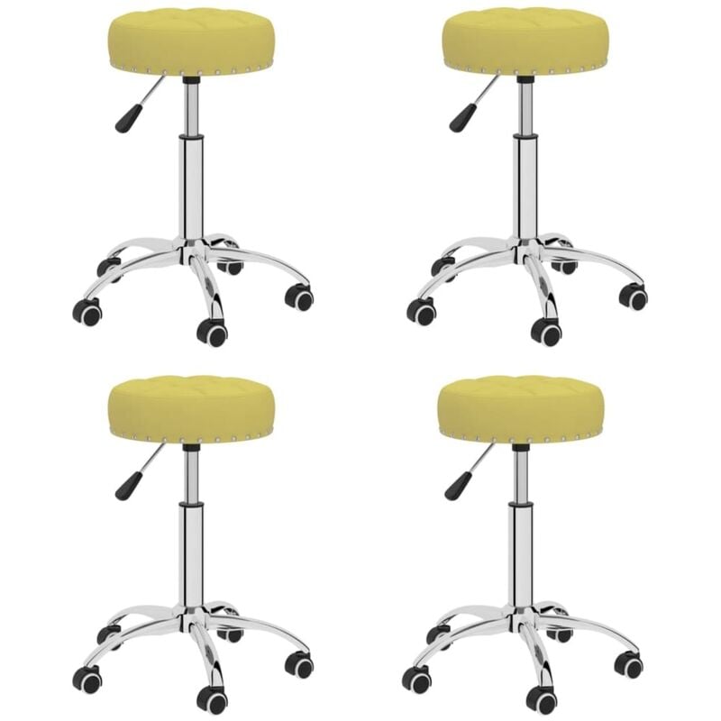 

vidaXL Sillas de comedor giratorias tela 4 unidades verde - Verde
