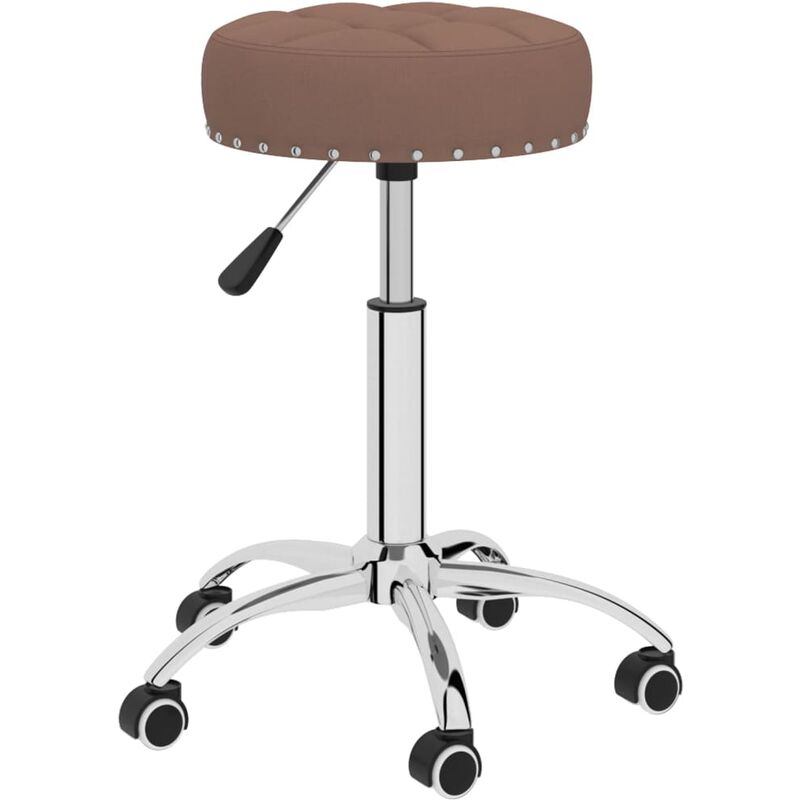

vidaXL Silla de comedor giratoria tela marrón - Marrón