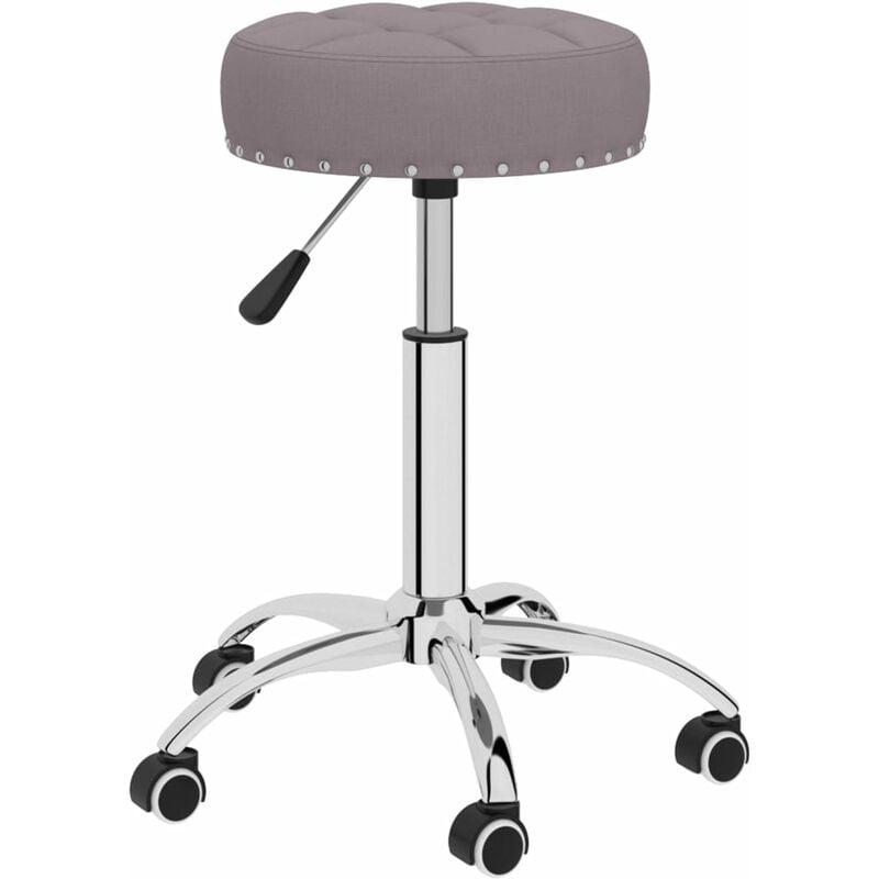 

vidaXL Silla de comedor giratoria tela gris topo - Gris Topo