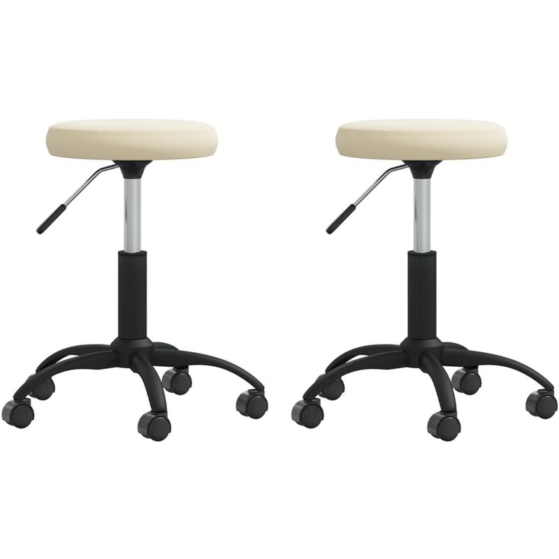 

Sillas de comedor 2 unidades terciopelo crema - Crema - Vidaxl