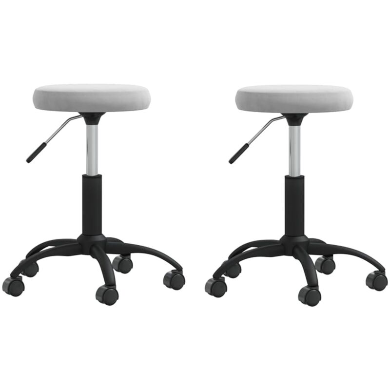 

Sillas de comedor 2 unidades de terciopelo gris claro - Gris - Vidaxl