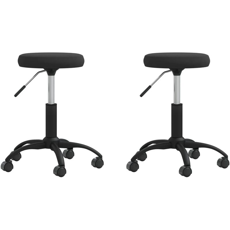 

Sillas de comedor 2 unidades terciopelo negro - Negro - Vidaxl