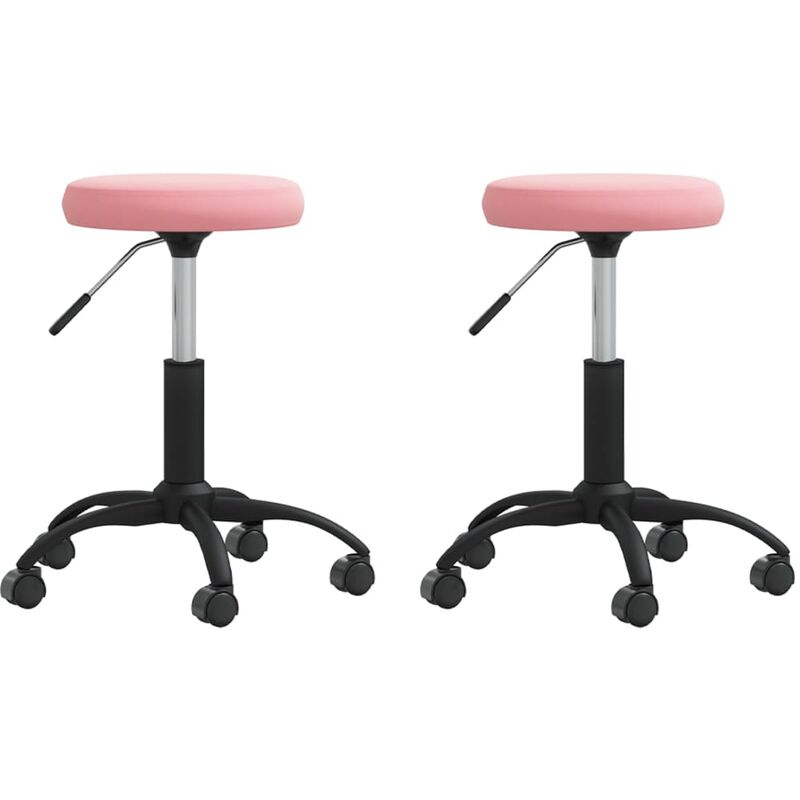 

vidaXL Sillas de comedor 2 unidades de terciopelo rosa - Rosa